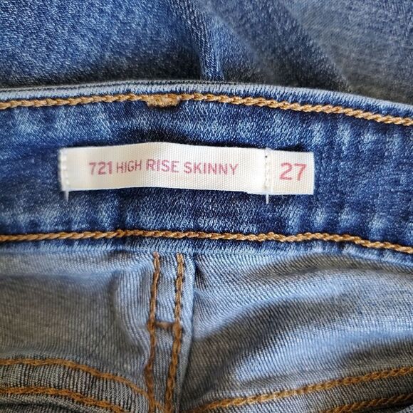 Levi's 721 High  Rise Skinny W 27 L 30 - Picture 4 of 7